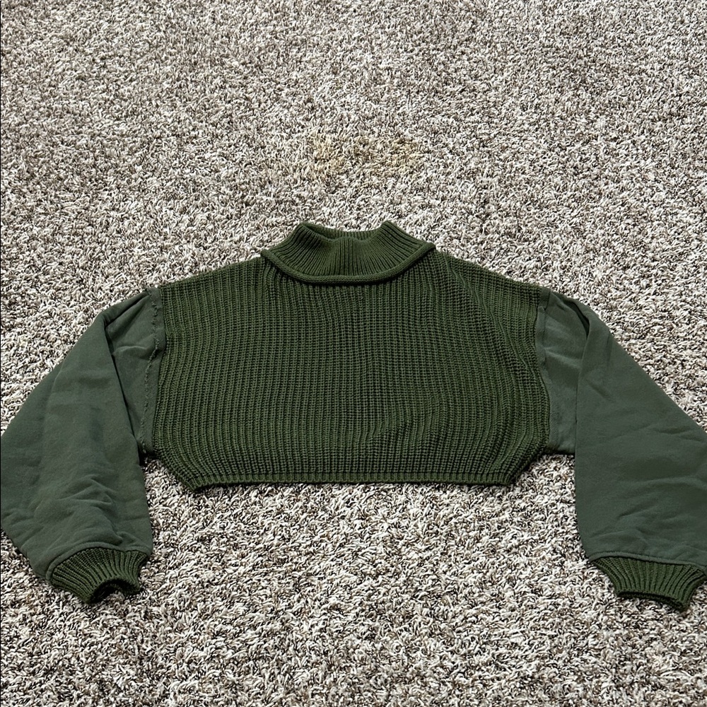 Gilded Intent Olive Knit Sweater